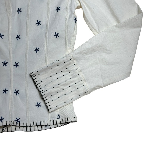 We the Free Ivory Ditsy Embroidered Little Shirt Blouse Womens S - Picture 6 of 8